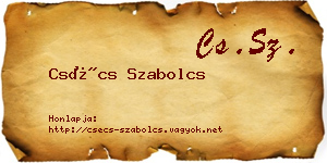 Csécs Szabolcs névjegykártya